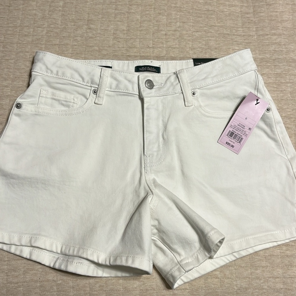 White Denim Shorts
